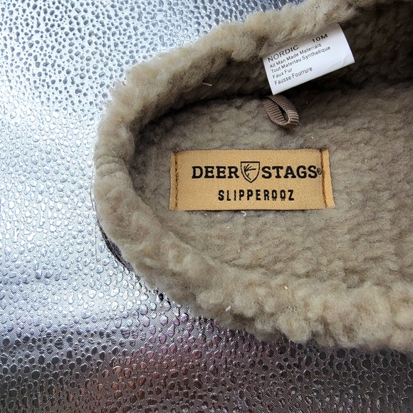 DEER STAGS men's slippers NIB grey, Sz 10 - Picture 5 of 7